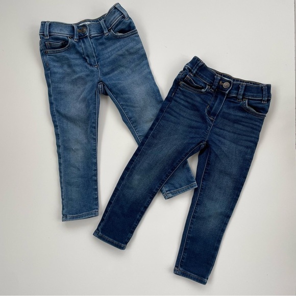 Crewcuts Girls Anywhere Jeans LOT OF 2 in Dark Wash and Light Wash Size 4 - Picture 1 of 14